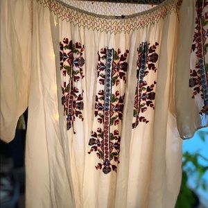 Boho embroidered blouse